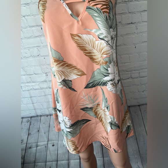 emery rose orange & green floral sleeveless blouse size XS - Picture 3 of 10